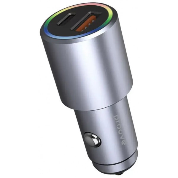 Автомобільний зарядний пристрій Proove Double Energy Plus 53W (USB + Type-C) Metal Gray (ACDE5311000 Харків - зображення 1