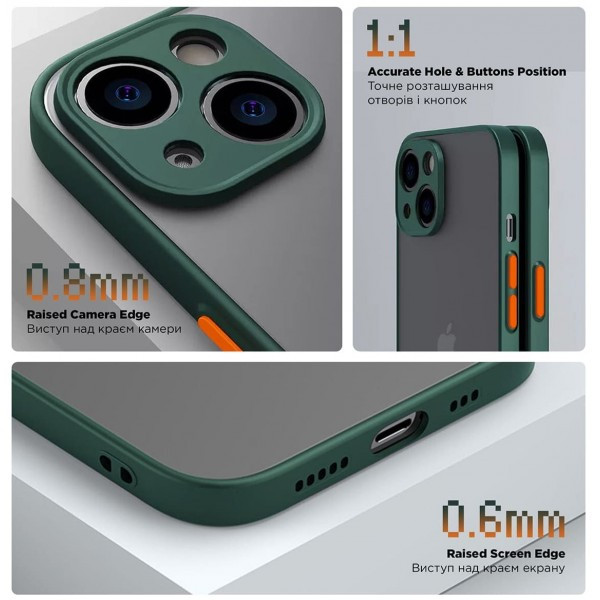 Чохол ArmorStandart Frosted Matte для Xiaomi Redmi 13 4G/Poco M6 4G Dark Green (ARM78269) (Код товар Харків - зображення 3