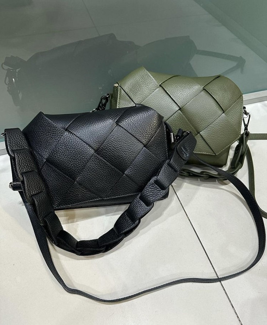 сумка кросс боди кожа Италия с плетением 24см TS365 Київ - зображення 2