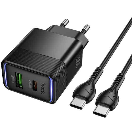СЗУ Hoco CS112A Lounge PD30W+QC3.0 (1USB-A/1C) + кабель Type-C to Type-C Херсон