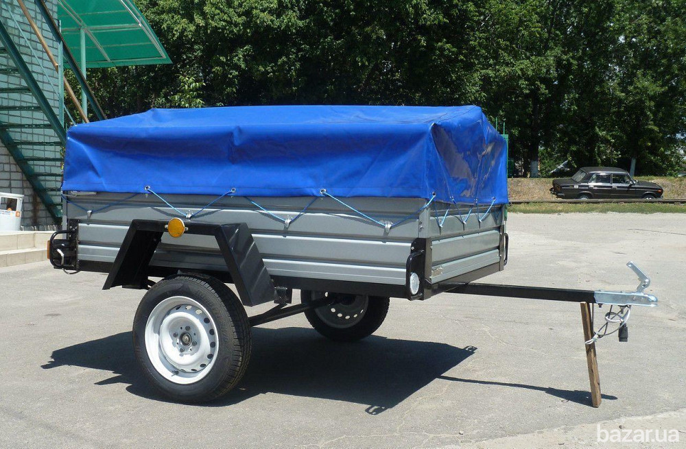 Тент на легковий причіп "Лев-16" 1.60 х1.30 ПВХ Єврофура Баришівка - зображення 1