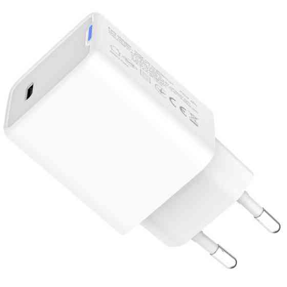 Мережевий зарядний пристрій ColorWay GaN Mini 65W PD Port PPS USB-C White (CW-CHS049PD-WT) (Код това Харьков