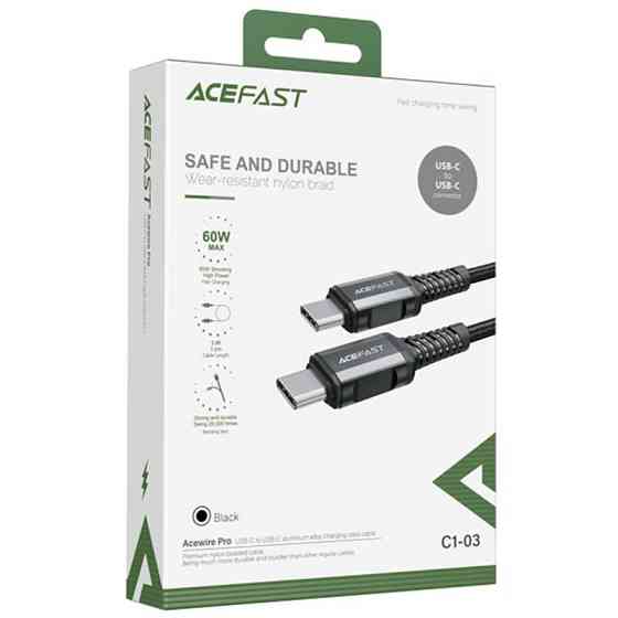 Дата кабель Acefast C1-03 Type-C to Type-C 60W (1.2m) Херсон