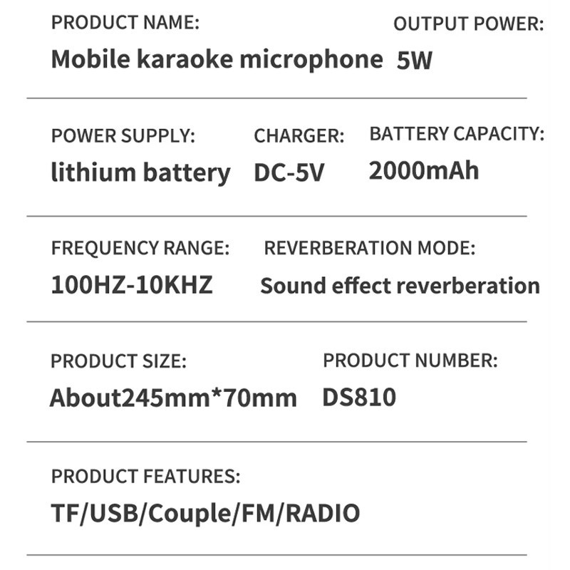 Караоке Микрофон-колонка DS810 Херсон - зображення 5