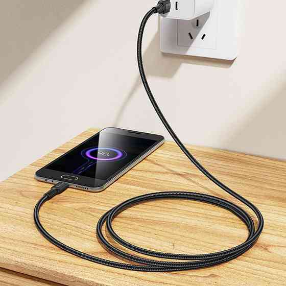 Дата кабель Borofone BX116 Certain USB to MicroUSB 2.4A (1m) Херсон