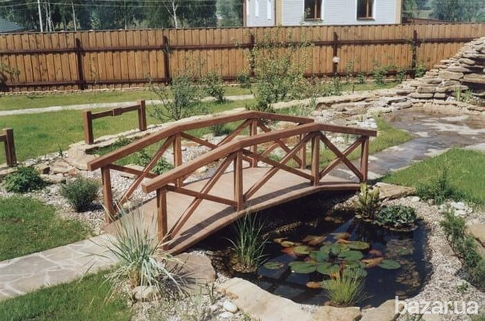 Місток садовий.Місток з дерева.Мостик деревянный декоративный. Мостик из дерева. Декоративный мостик Київ - зображення 2