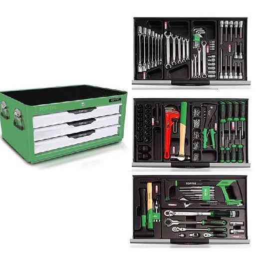 Ящик с набором инструментов для автосервиса TOPTUL (Pro-Line) 3 секции 104 ед. GCAZ0013 Харків