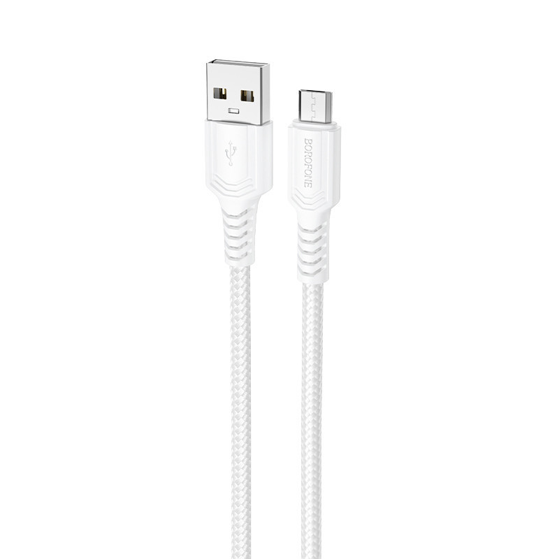Дата кабель Borofone BX116 Certain USB to MicroUSB 2.4A (1m) Херсон - зображення 1