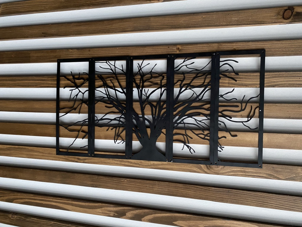 Настенный декор панно картина лофт из металла Дерево Киев - изображение 5