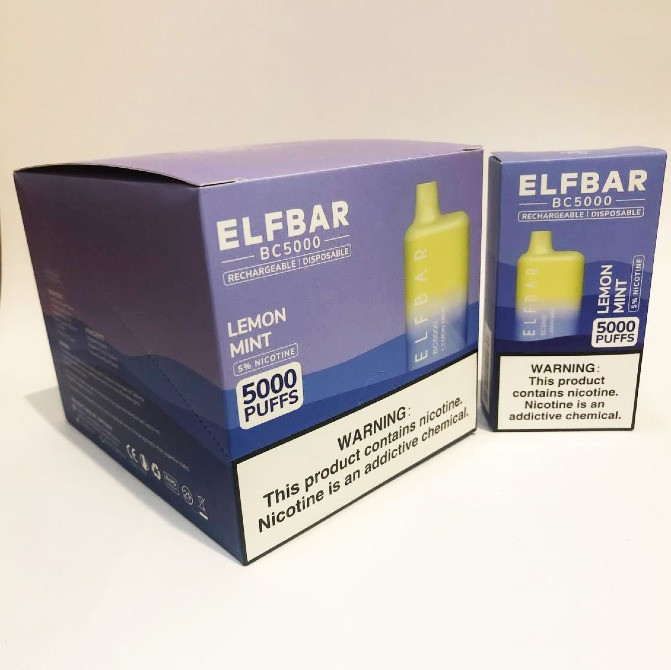 Електрона сигарета ELF BAR 5000 тяг (Лимон М'ята) Киев - изображение 3