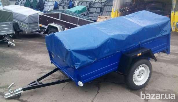 Тент синій на легковий причіп Палич ПГМФ-8302 2,00 х 1,20 ПВХ Єврофура Баришівка - зображення 2