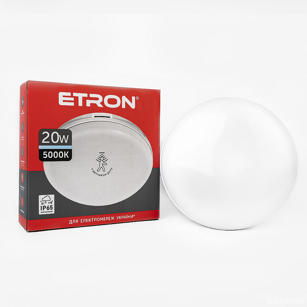 Светильник светодиодный ETRON Communal Power 1-EСP-526-C 20W 5000К circle + датчик движения Винница - изображение 1