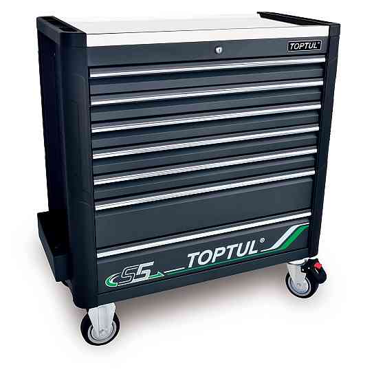 Тележка с инструментом (BUMPER SERIES) 7 секций 413ед. серый TOPTUL GE-41330 Харьков