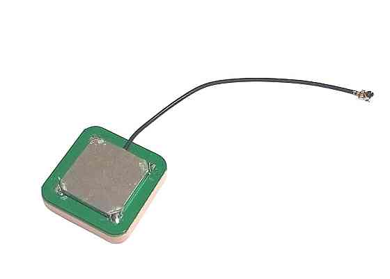 GPS антенна активная керамическая 1575MHz 28dBi 25х25 мм, с кабелем 7 см IPEX (10948) Дніпро
