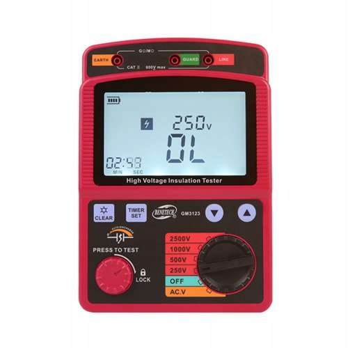 Мегаомметр (0-99,9 ГΩ) BENETECH GM3123 Харків - зображення 2