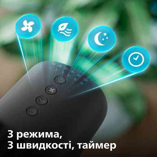 Вентилятор напольный Philips CX3550/01 48 Вт черный Київ