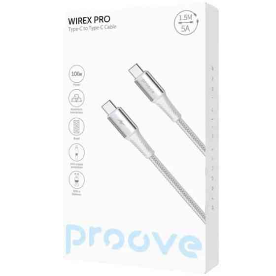 Кабель Proove WireX Pro Type-C to Type-C 100W 1.5m White (CCWX11002202) Харків