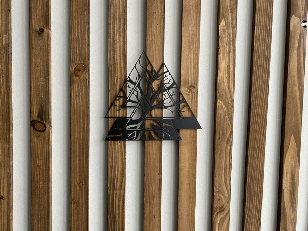 Настенный декор панно картина лофт из металла Валькнут Вальхалала Киев - изображение 5