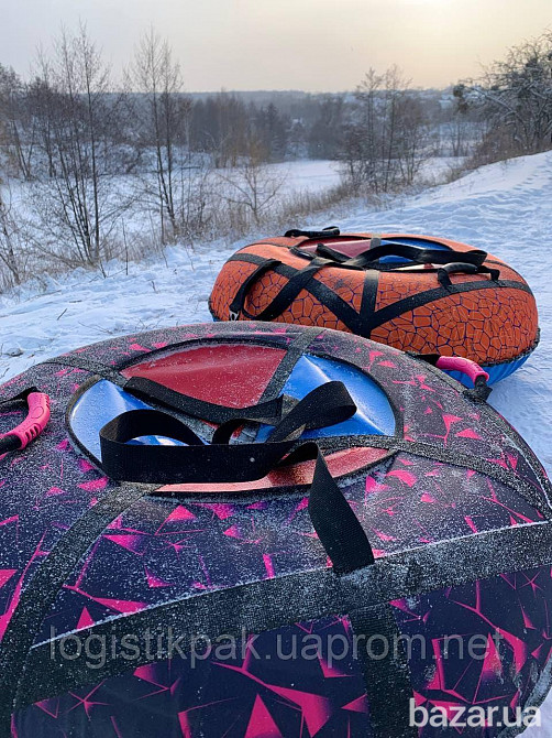 Тюбинг-санки "Розовый лед" 100 см Оксфорд Харьков - изображение 6