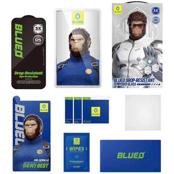 Защитное 2.5D стекло Blueo Drop-Resistant (35+ KG) для Apple iPhone 17 Pro Max / 16 Pro Max 6.9" Херсон