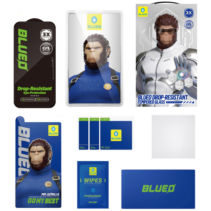 Защитное 2.5D стекло Blueo Drop-Resistant (35+ KG) для Apple iPhone 17 Pro Max / 16 Pro Max 6.9" Херсон - зображення 3