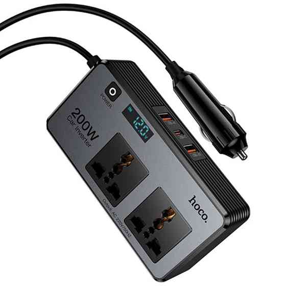 АЗУ инвертор Hoco Z66 New PD66W+QC3.0 (2USB-A/1C/2xSocket) (0.5m) Херсон