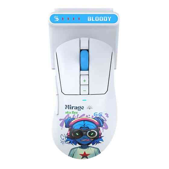 Мышь компьютерная безпроводная Bloody R73 Ultra Duo Nyx Mirage (4711421002363) белая Київ