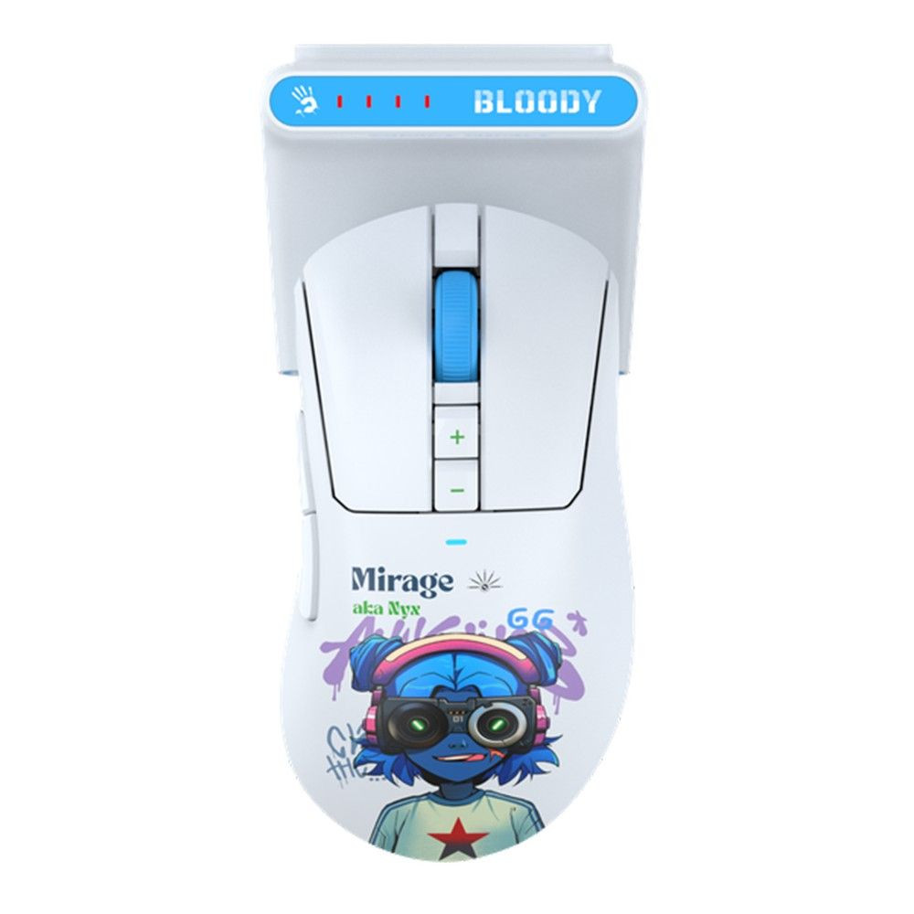 Мышь компьютерная безпроводная Bloody R73 Ultra Duo Nyx Mirage (4711421002363) белая Киев - изображение 1