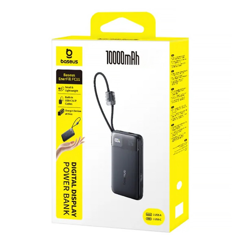 Портативное ЗУ Power Bank Baseus EnerFill FC11 PD45W with cables 10000 mAh (E00310) Херсон - зображення 3