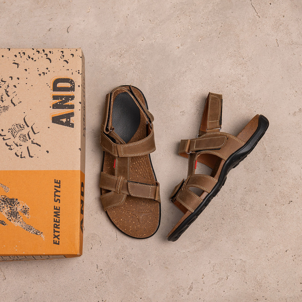 Мужские кожаные сандалии Antec Olive Киев - изображение 6