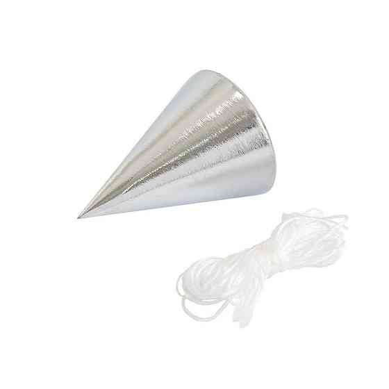 Отвес строительный MASTERTOOL металлический конусный 100 г шнур L 5 м 30-0601 Харків