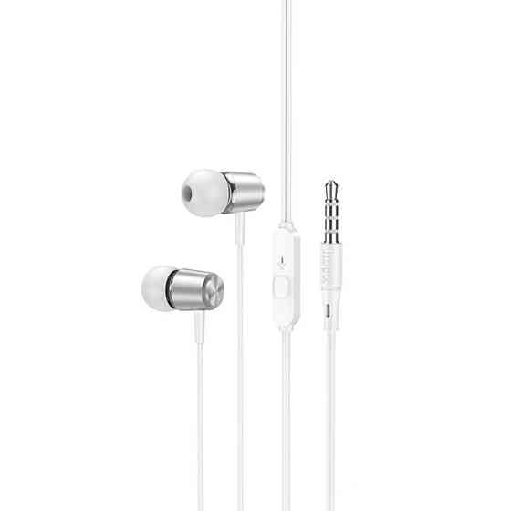 Стерео Наушники Hoco M108 Spring metal universal with mic (3.5mm/1.2m) Херсон