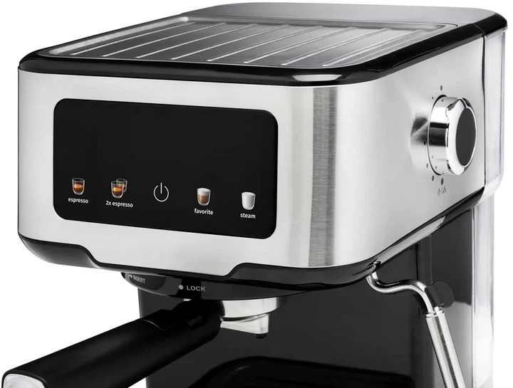 Кофеварка рожковая Gorenje ESCM15CD 1100 Вт серебристая Київ - зображення 2