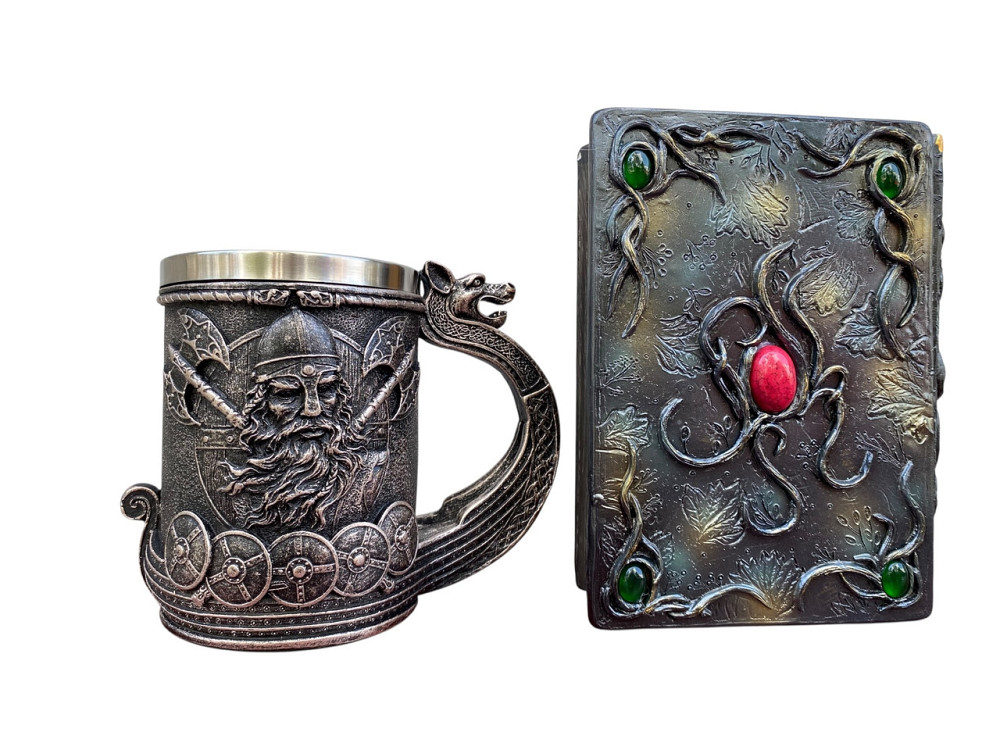 Подарочный набор Кружка 3D Корабль Викингов и Блокнот 3D «Лесной Гримуар Лисы» Київ - зображення 2