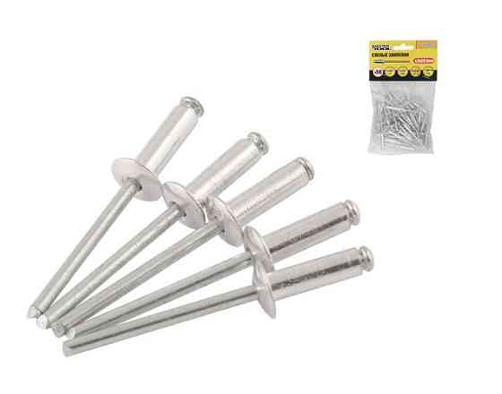 Заклепки алюминиевые вытяжные MASTERTOOL 4.0х20.00 мм 50 шт 20-0530 Харків