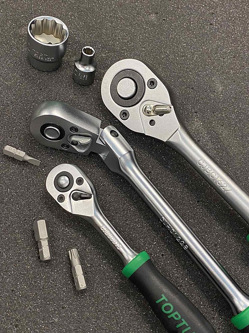 Универсальный набор инструмента 1/4", 3/8", 1/2" 144ед. TOPTUL GCAI144R Харків - зображення 7