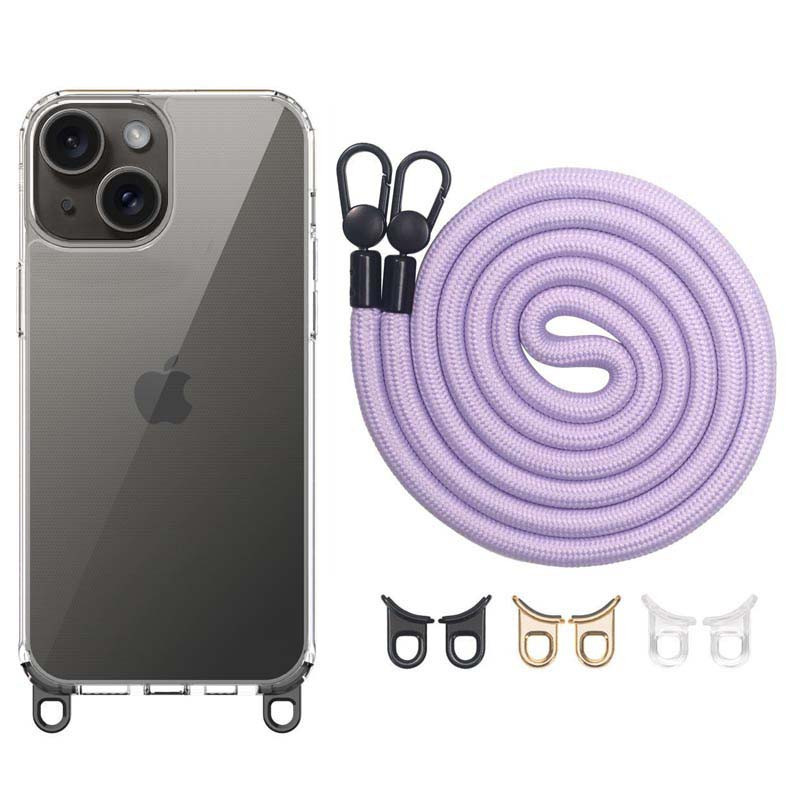 Чехол TPU Transparent with Straps для Apple iPhone 13 / 14 (6.1") Херсон - изображение 1