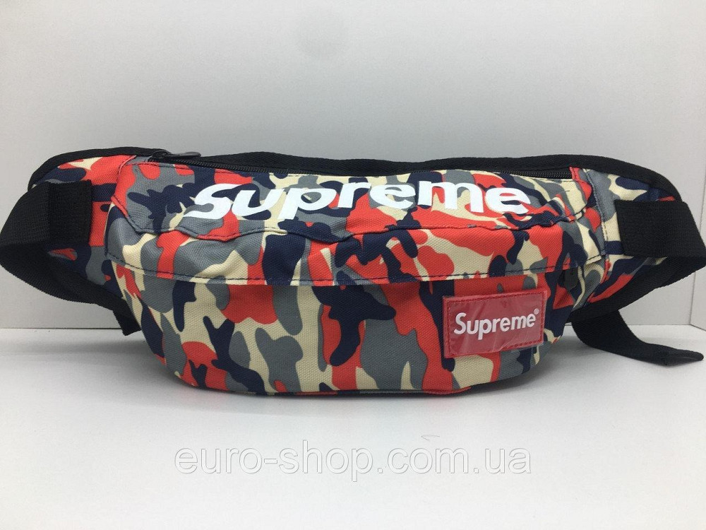 Поясная сумка Supreme Красный камуфляж сумка на пояс Киев - изображение 2