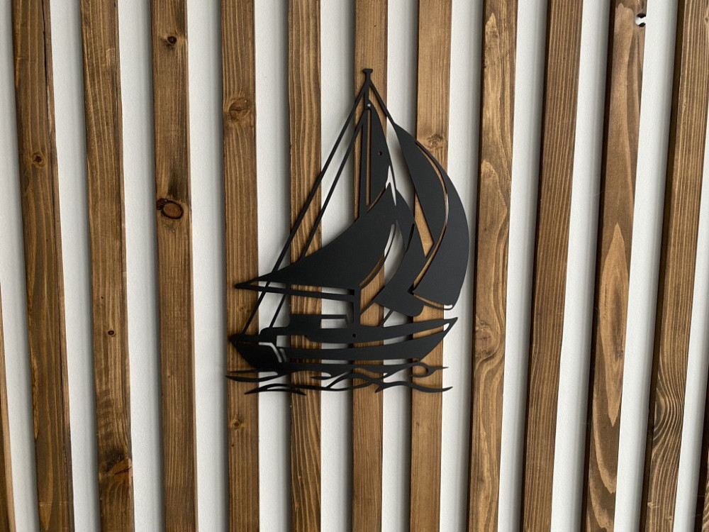 Настенный декор панно картина лофт из металла Корабль Київ - зображення 3