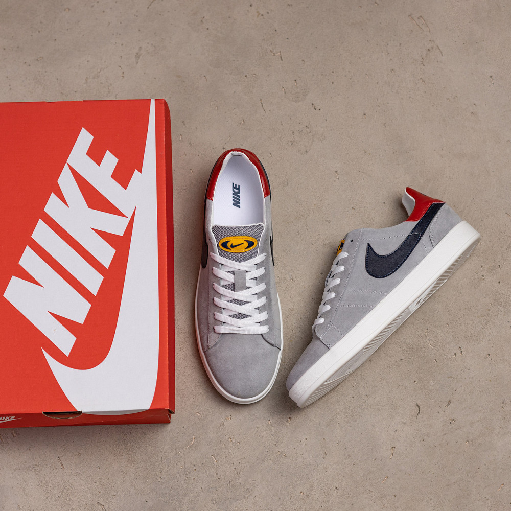 Мужские кожаные кеды Grey Київ - зображення 11