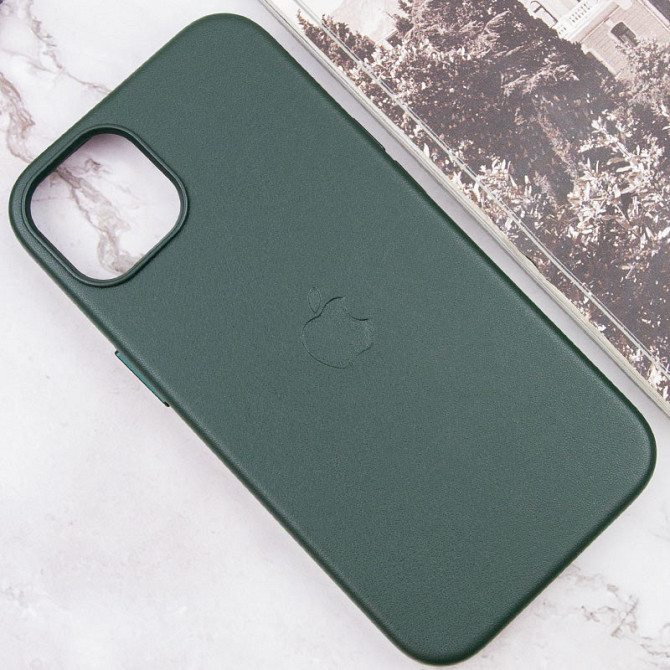 Кожаный чехол Leather Case (AAA) with MagSafe and Animation для Apple iPhone 13 (6.1") Херсон - зображення 4