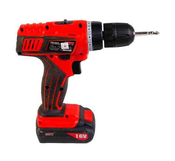 Дрель-шуруповерт аккумуляторная MPT 16 V Li-ion 1.5 Ач 2 скорости 0-400/1450 об/мин 10 мм 2 АКБ кейс Харків