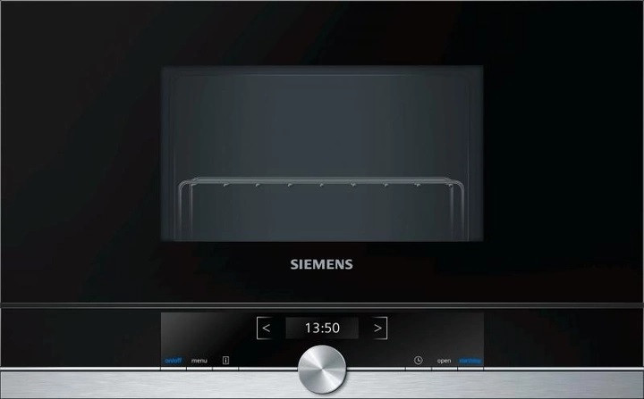 Мікрохвильова піч вбудована Siemens BE634LGS1 21 л чорна Київ - зображення 1