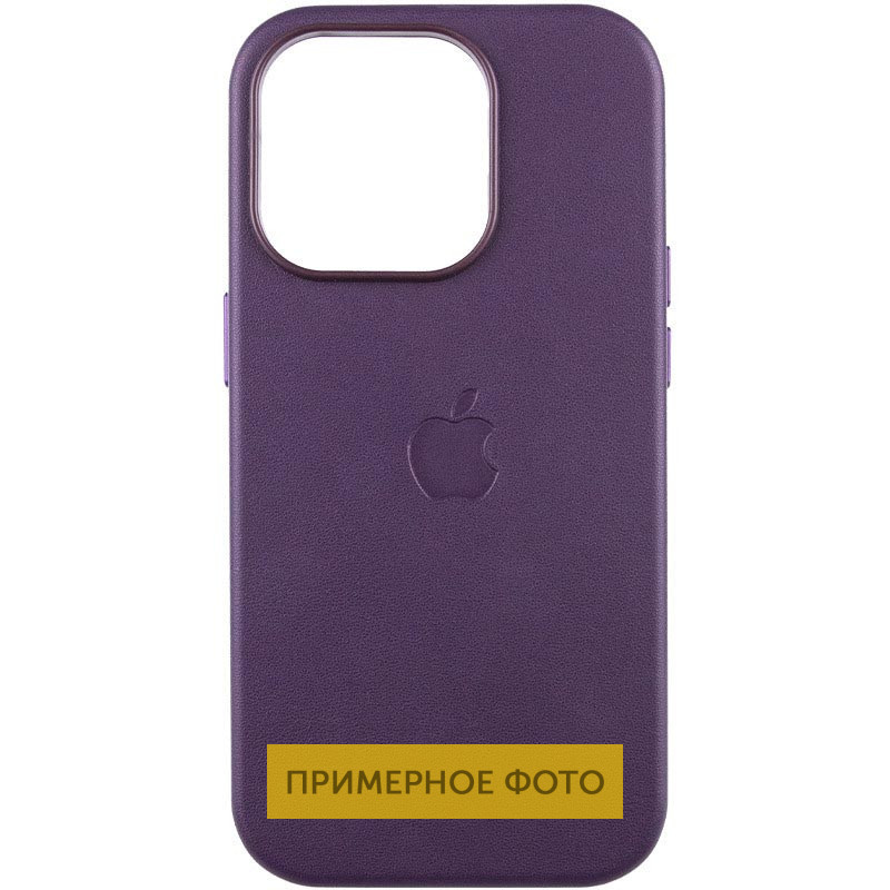 Кожаный чехол Leather Case (AAA) with MagSafe and Animation для Apple iPhone 16 (6.1") Херсон - зображення 1