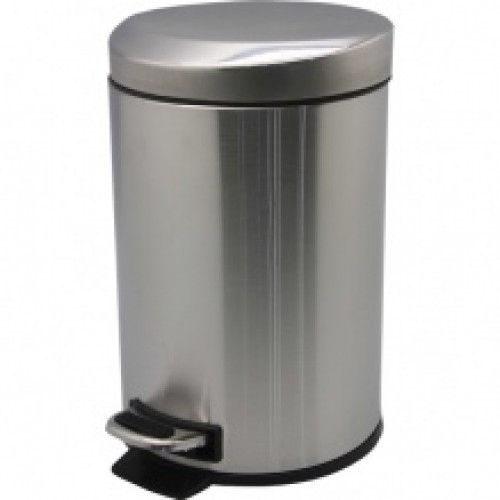 T-Y8005SS Ведро из нержавеющей стали с педалью и фигурной крышкой, матовое, 5 л. Киев - изображение 1