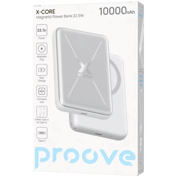 Power Bank Proove X-Core 22.5W 10000mAh Silver/White (PNXC22010006) Харків - зображення 2
