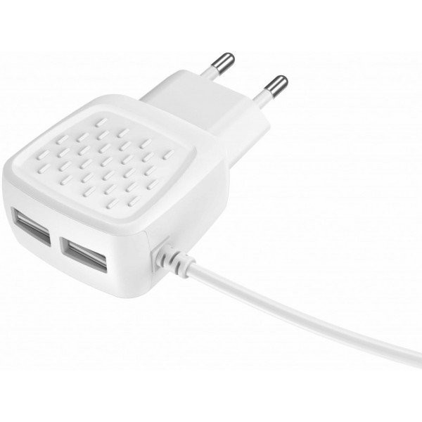 Мережевий зарядний пристрій Jellico C26 2USB 2.1A + Type-C cable White (Код товару:16305) Харків - зображення 2