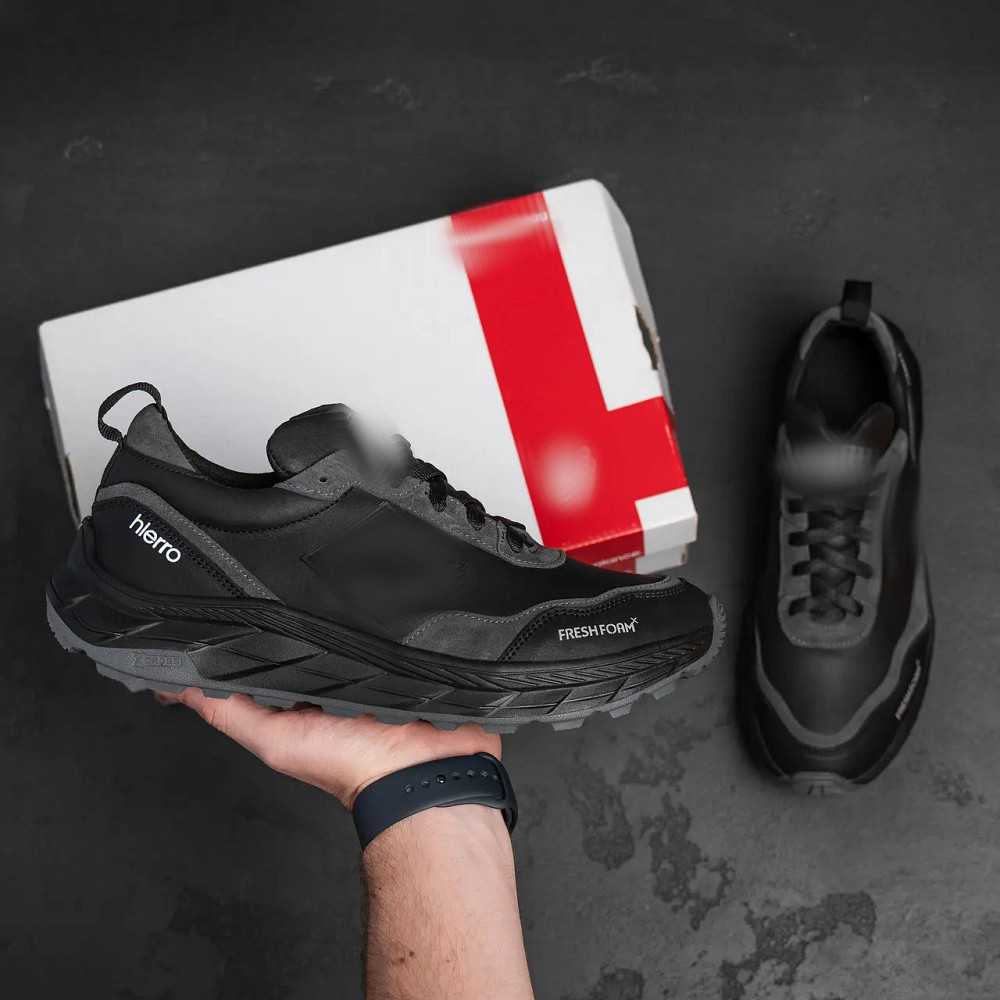 Мужские кожаные кроссовки Clasic model Black Киев - изображение 9