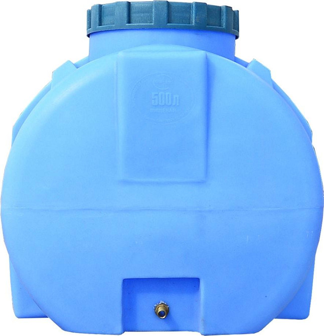 Емкость 500 л горизонтальная ГО ПБ голубая Київ - зображення 4
