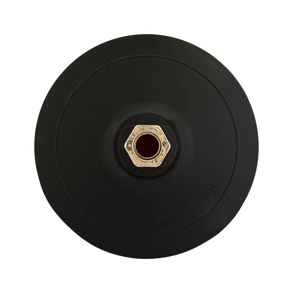 Платформа для круга шлифовального MASTERTOOL с липучкой Velcro Ø 125 мм 3 мм М14 со стержнем 08-6000 Харків - зображення 3